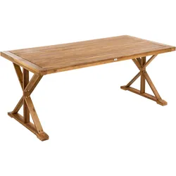 GARTENTISCH 90/180 cm Akazienholz Braun Calabritto