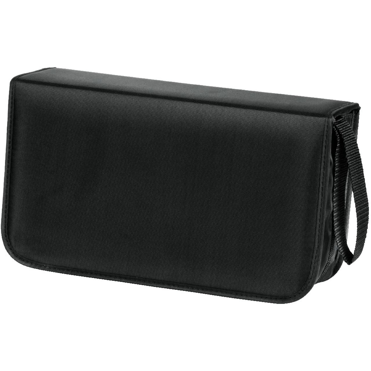 Hama CD-/DVD-/Blu-Ray-Tasche 120 schwarz mit Tragegurt Tasche für Aufbewahrung (00033833)