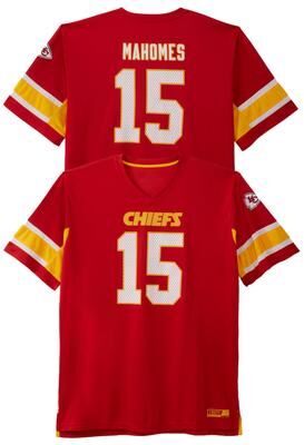 Men's Big & Tall Lightweight Team Jersey by NFL in Kansas City Chiefs Mahomes (Size 2XL)