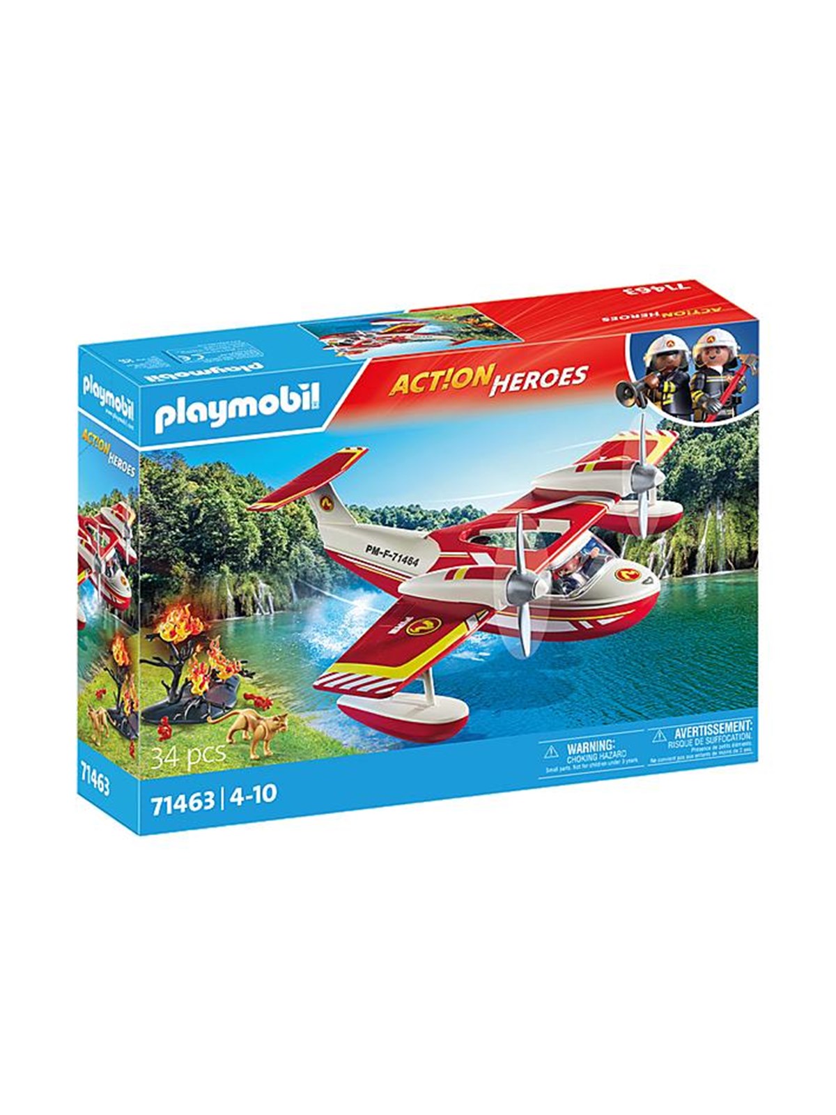 Playmobil Action - Feuerwehrflugzeug mit Löschfunktion