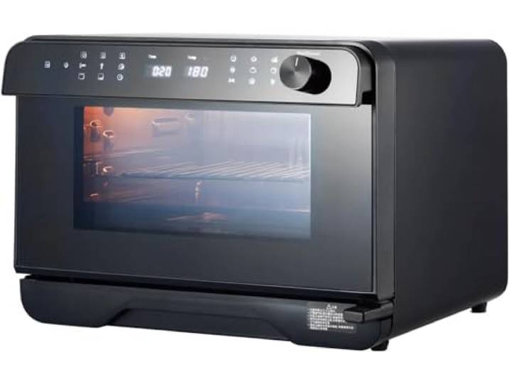 Avilia Dampfgarer mit integrierter Luftfritteuse 25 l, ideal zum Dampfgaren, Frittieren mit Luft, Rösten, Auftauen, Fermentieren von LCD-Display