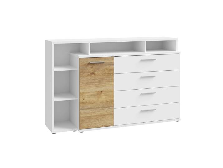 Kommode weiß Artisan Eiche 153 x 42 cm - MAYACUS