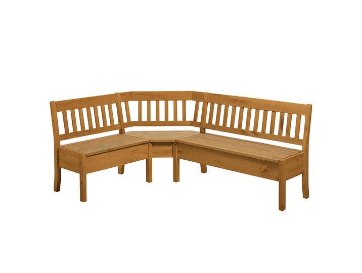 Eckbank Boston II 170cm Braun/Kiefer Laugenfarbig