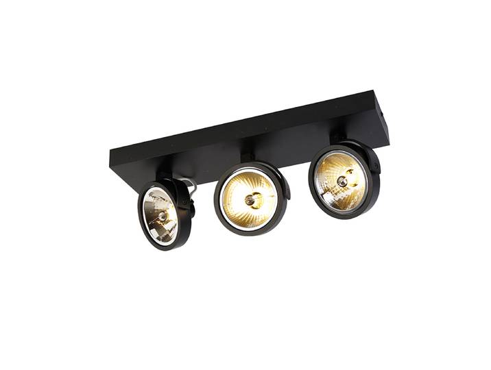 Spot design noir orientable 3 lumières - Go