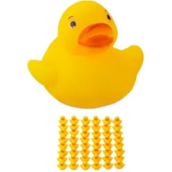 Relaxdays 240 x Badeente 3,5cm Gelb,Orange