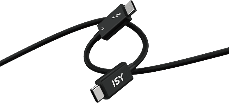 Cable - ISY IUC-1030, USB-C a Thunderbolt 4, 0.8m, 40 Gbps, 8K@60Hz, Negro