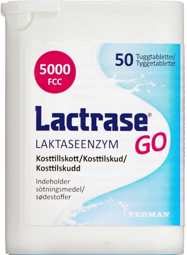 Lactrase GO Tyggetabletter Kosttilskud 50 stk