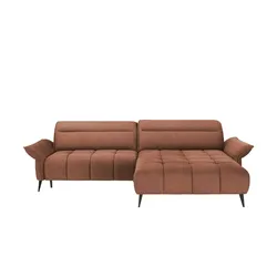 Twist Ecksofa mit Kopfteilverstellung Cavani ¦ braun ¦ Maße (cm): B: 272 H: 95 T: 180.0