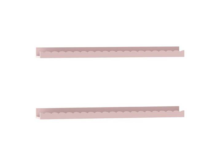 Étagères murales enfants - HELLOSHOP26 - Set de 2 - Rose - MDF - Bord ondulé antichute
