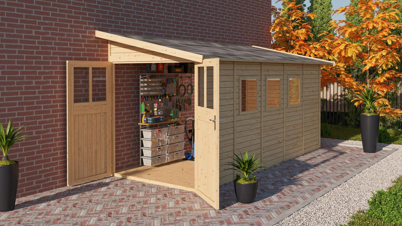 KARIBUHOLZT SH Wandlitz 5 natur 181x442x230 08427027