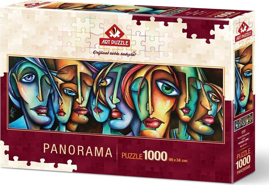 ART PUZZLE Panorama-puzzel met gezichten, 1000 stukjes
