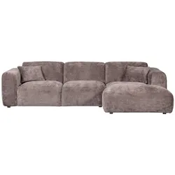 Chaiselongue Cloud aus Chenille-Stoff, modern und gepolstert, rechts, taupe – komfortabel für Dein Zuhause