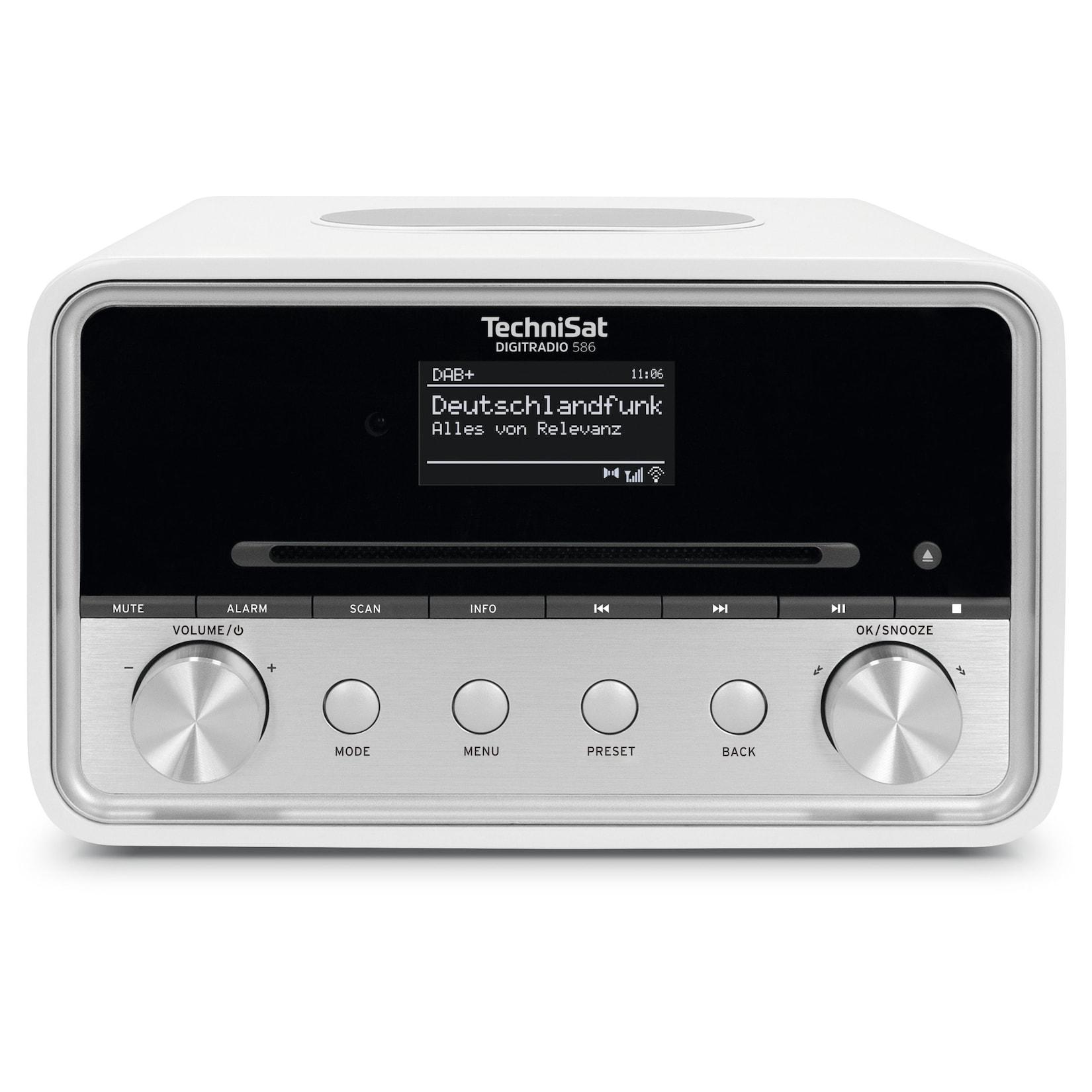 TechniSat DIGITRADIO 586 DAB+ & Internet-Radio, Wireless-Charging weiß/silber
