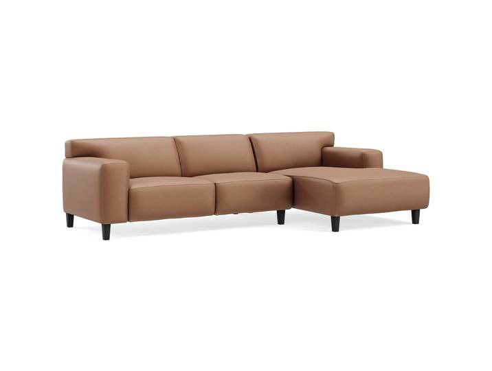Ecksofa Vada Leder cognac B 300 T 160 cm - Möbel Konfigurator: Traummöbel individuell zusammenstellen