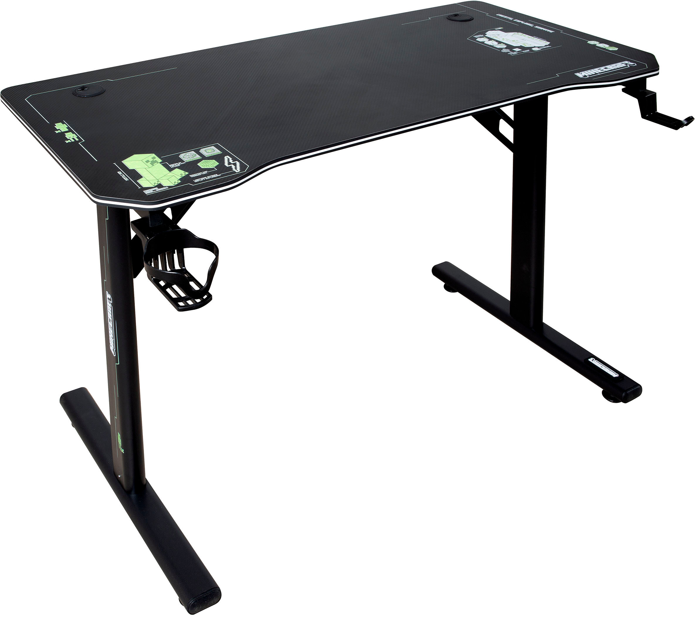 Gamingtisch PHOENIX, schwarz (weiß, neutral), B:115cm H:74cm T:55cm, Tische, Gamingtisch