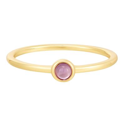 Fingerring GLANZSTÜCKE MÜNCHEN "GSM4000" Gr. 60, lila (gelbgold), Fingerringe, Damen, 60, 1,1mm, Fingerring, mit Amethyst