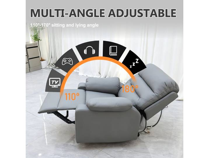 Fauteuil inclinable multifonctionnel réglable en cuir électrique pour salon de pédicure et salon de beauté