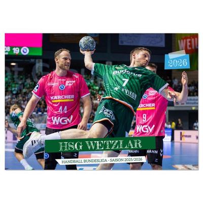 Kalender - HSG Wetzlar Handball Bundesliga Saison 2025/2026 (Wandkalender 2026 DIN A4 quer), CALVENDO Monatskalender