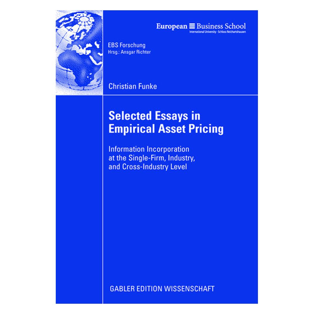 Gabler Selected Essays in Empirical Asset Pricing (Englisch, Softcover, Christian Funke) (55192424)