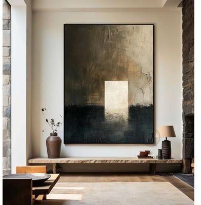 Uplifted Finds Beige Texture Abstract Canvas   Minimalist Neutral Relief Painting   Executive Studio & Living Room Sanctuary Decor e 40 X 60 Cm
