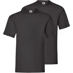 Doppelpack Fruit of the Loom Valueweight T-Shirt, schwarz, 3XL
