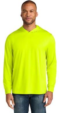 CornerStone CS440LSH Workwear Pro Long Sleeve Hooded Top in Safety Yellow size 4XL   Polyester