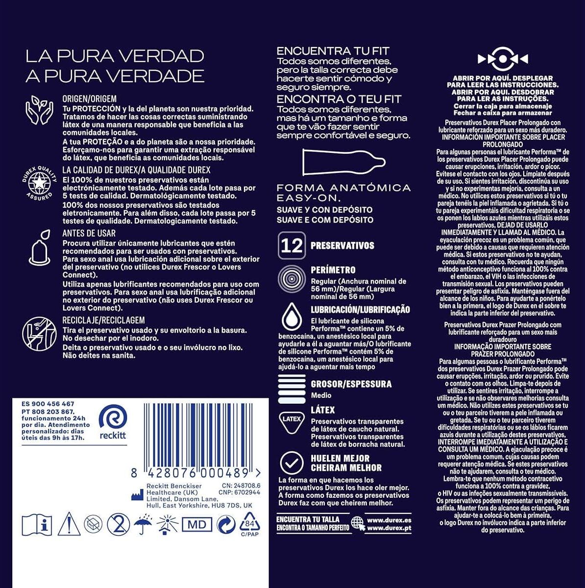 Durex Pack Retardante Placer Prolongado 12uds + Mutual Clímax 12uds