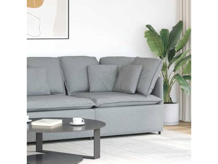 KFPOERTFGD Modulares Ecksofa Hellgrau 100x100 cm – Stoff Polsterhocker mit Metallrahmen für individuelles Wohnzimmer-Design