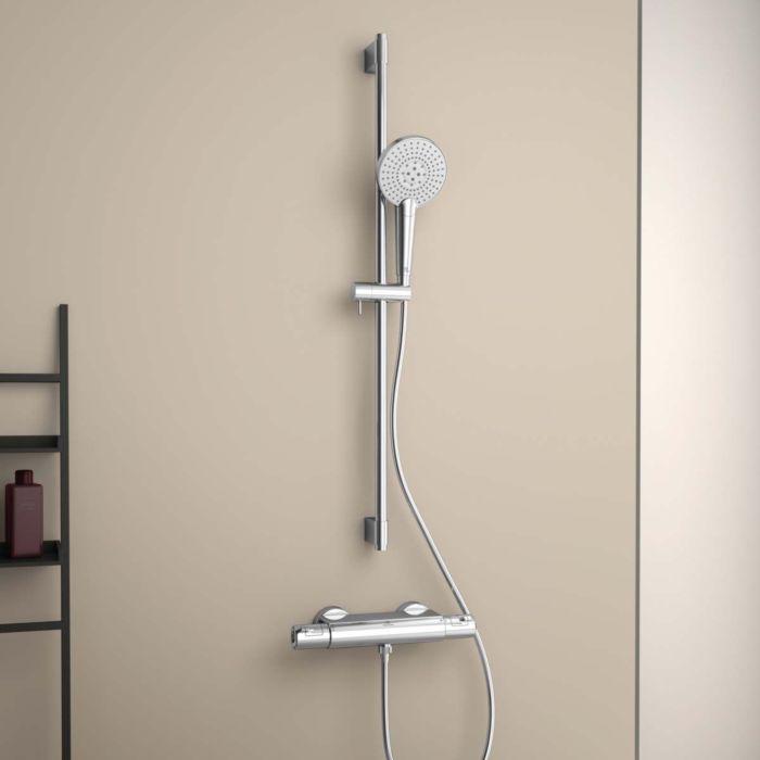 Ideal Standard Idealrain Evo Jet BrauseSet B1763AA chrom, Länge 90cm, 3 Funktionen, Durchmesser 125mm