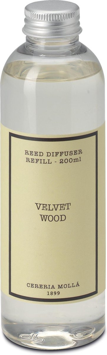 Cereria Mollà 1899 Refill Mikado Geurstokjes navulling Velvet Wood 200ml