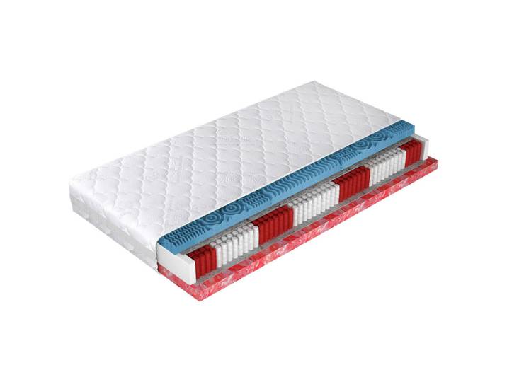 Taschenfederkernmatratze, H3, 90x200 cm, Bezug abnehmbar/waschbar, Ober- und Unterseite versteppt, wendbar, klimatisierte Belüftungskanäle, Schlafzimmer, Matratzen Shop, Matratzen, Taschenfederkernmatratzen