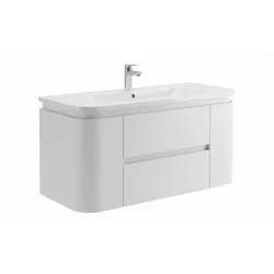Naturel Shelley Waschtisch mit Unterschrank 119x50x45 cm weiß matt SHELLEY120W