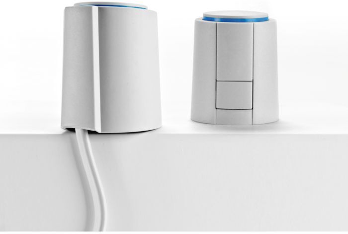 Möhlenhoff Alpha 5 Stellantrieb 230V NC, AST 20405-00N80-1S mit fester Anschlussleitung und VA 80 Ventiladapter 230 V, NC, 4 mm, mit First-Open Funktion, feste Anschlussleitung, Ventiladapter VA 80
