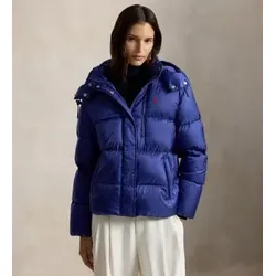 Polo Ralph Lauren für Damen. 211932183501 Blaue gesteppte Daunenjacke (XL), Lässig, Recyceltes Nylon