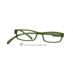 Lesebrille No.01 Klammeraffe olive