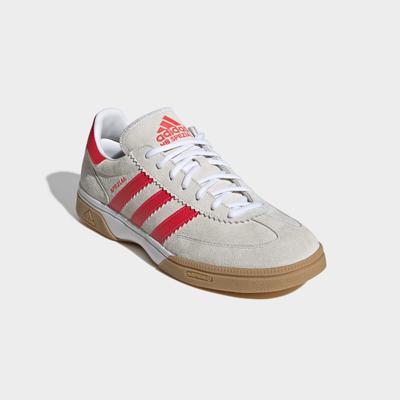 Hallenschuh ADIDAS PERFORMANCE "HANDBALL SPEZIAL", Herren, Gr. 45, rot (cloud weiß, lucid rot, ftwr weiß), Leder, Synthetik, Schuhe Hallenschuh