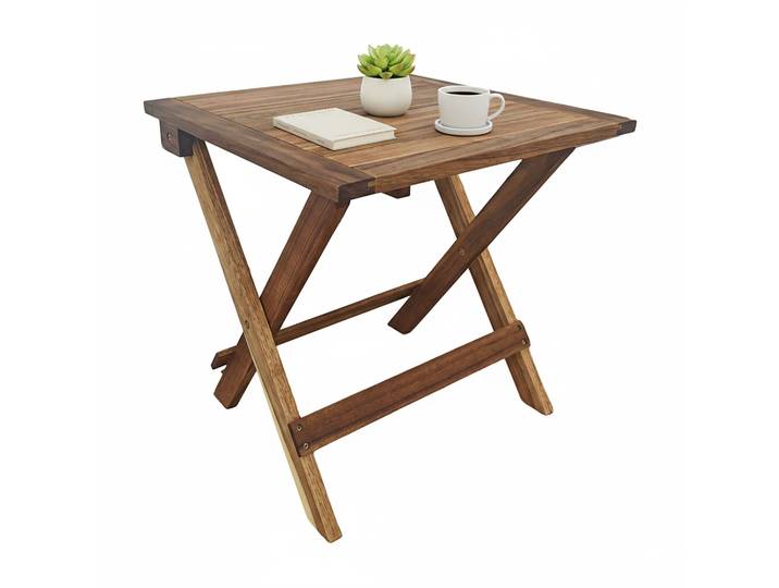 Quadratischer Klapptisch Akazienholz Dunkelbraun