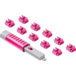 SK NL03PKPK - Port Schloss, RJ45, 10 Stück, mit Schlüssel, pink