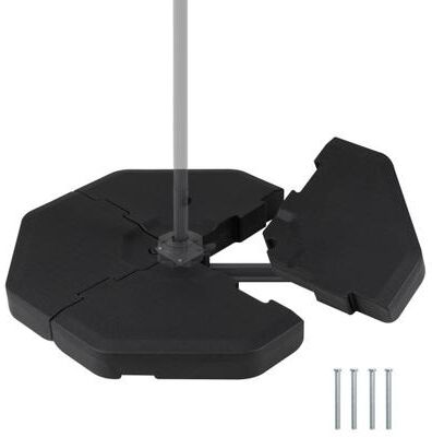 Costway 4 Pieces Patio Cantilever Offset Umbrella Weights Base Plate Set