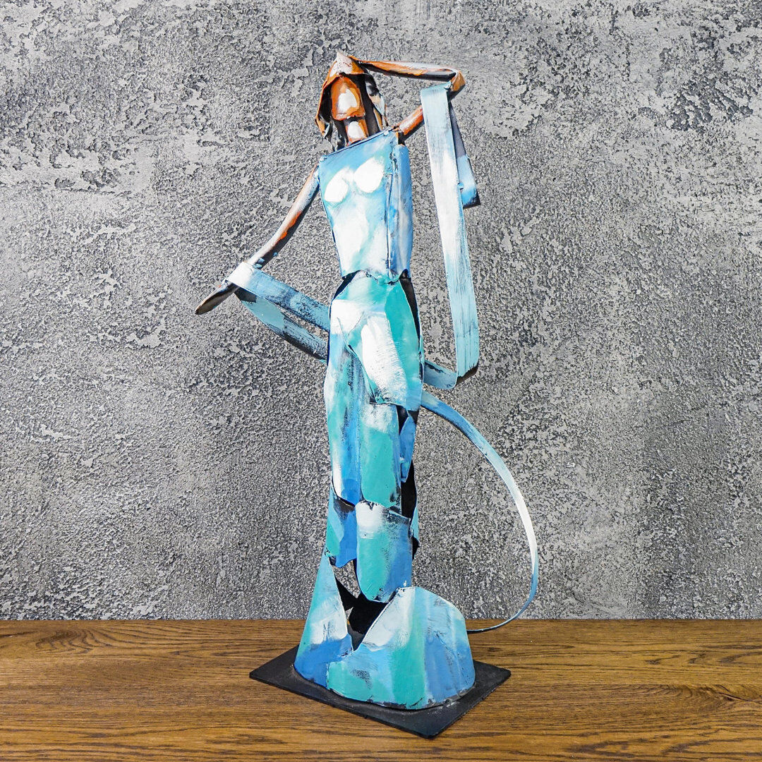 Langley Street Kya Figurine / Sculpture Decorative Object Blue 51cm H X 23cm W X 13cm D
