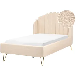 BETT mit Lattenrost 120/200 cm Beige Ambillou
