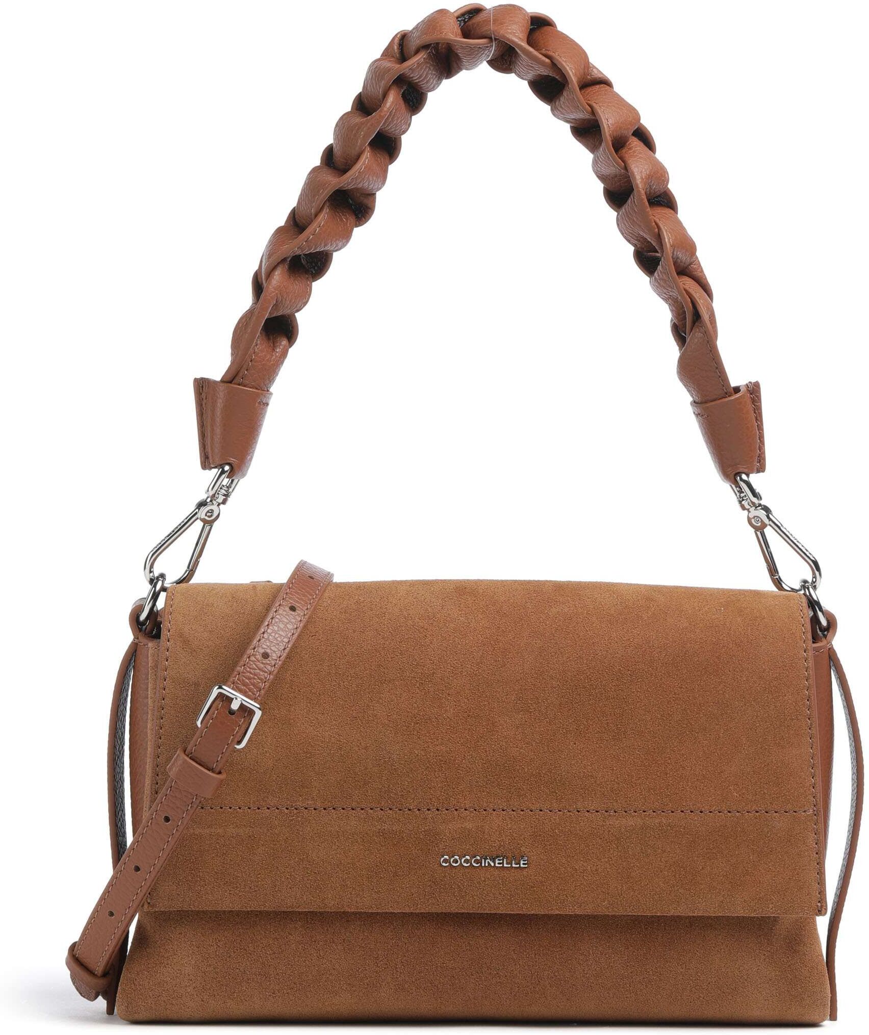 Coccinelle Boheme Suede Schultertasche aus Leder, braun