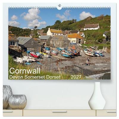 Cornwall - Devon Somerset Dorset (hochwertiger Premium Wandkalender 2027 DIN A2 quer), Kunstdruck in Hochglanz