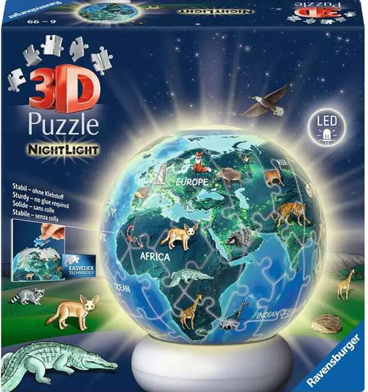 Puzzle 3D Ball Nightlight 72 pcs La Terre - Ravensburger