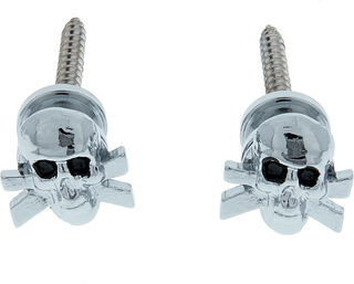 Grover Artist Strap Buttons Skull CHR Chrome