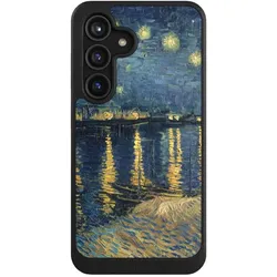 Nivocase Hülle für Samsung Galaxy S24 Handyhülle NIVOcore Case Schwarz Kunst Malerei (Samsung Galaxy S24), Smartphone Hülle, Schwarz