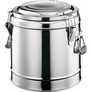WAS Thermobehälter Edelstahl, hält 8 h warm, silber, auslaufsicher, 20 Liter
