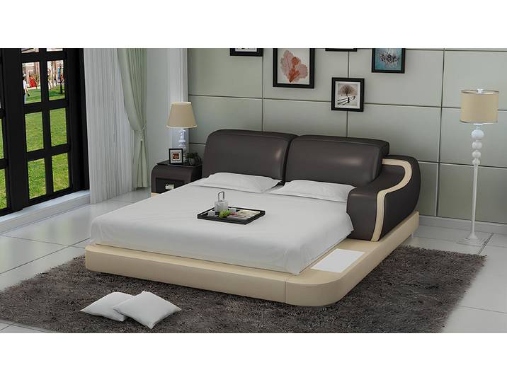 Xlmoebel Bett Luxuriöses Polsterbett mit Designer-Optik und Ehebett-Funktion (Bett, Bett LB8803), Hergestellt in Europa