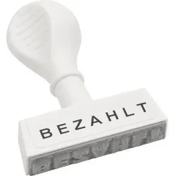 Wedo Textstempel BEZAHLT 1939 45mm Kunststoff weiß