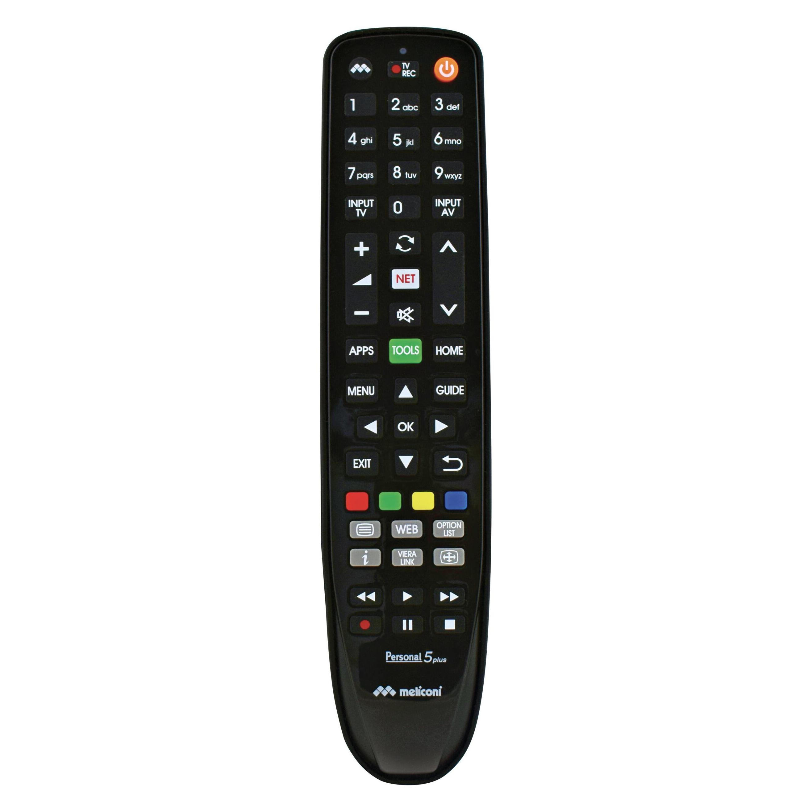 Meliconi Gumbody Personal 5 plus IR-Fernbedienungstasten für Fernseher (Gerätespezifische Fernbedienung, Universal Fernbedienung, Infrarot) (806076)